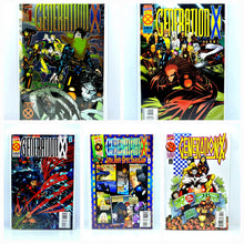Load image into Gallery viewer, Five comic book covers from the 'Generation X' series on a white background