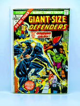 Load image into Gallery viewer, Comic book cover of 'Giant-Size Defenders' with Marvel Comics Group branding.