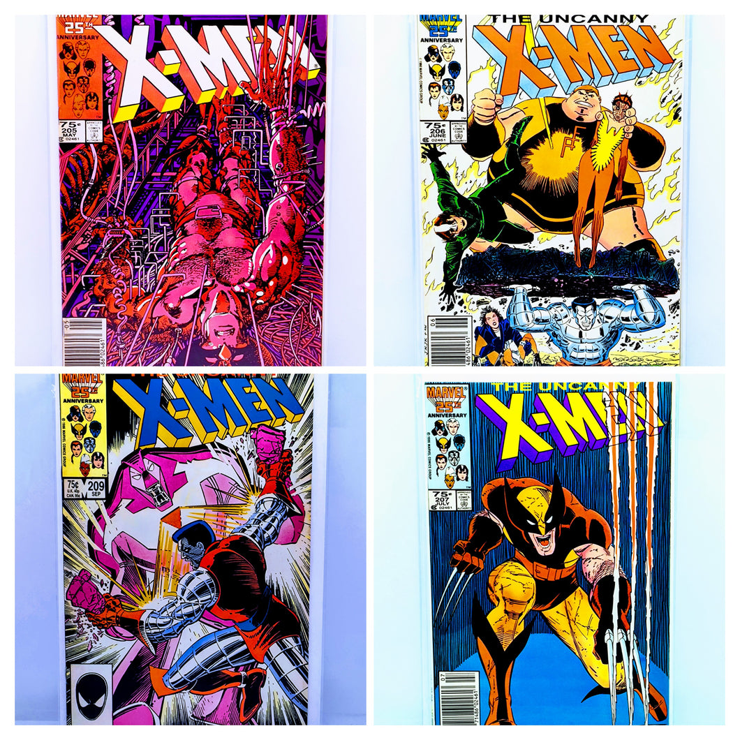 The Uncanny X-Men #205,#206,#207 & #209