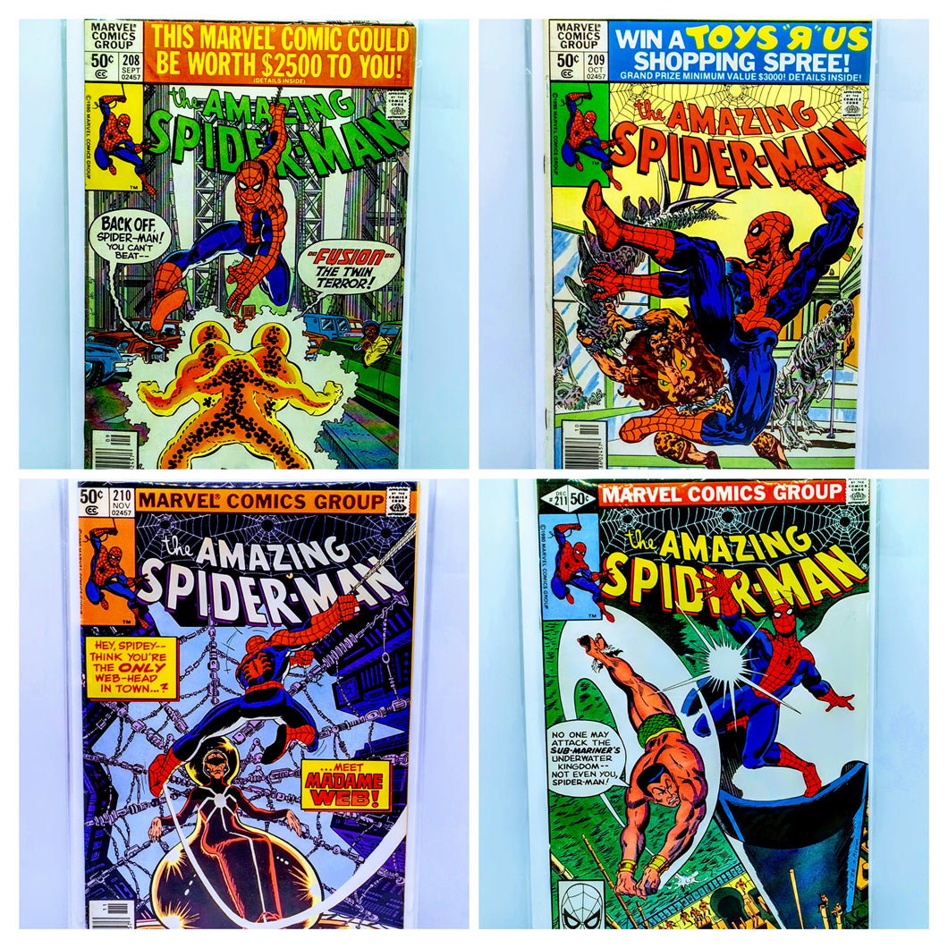 The Amazing Spiderman #208-#211 Bundle Set
