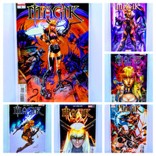 Load image into Gallery viewer, Collection of &#39;Magik&#39; comic book covers featuring various characters.
