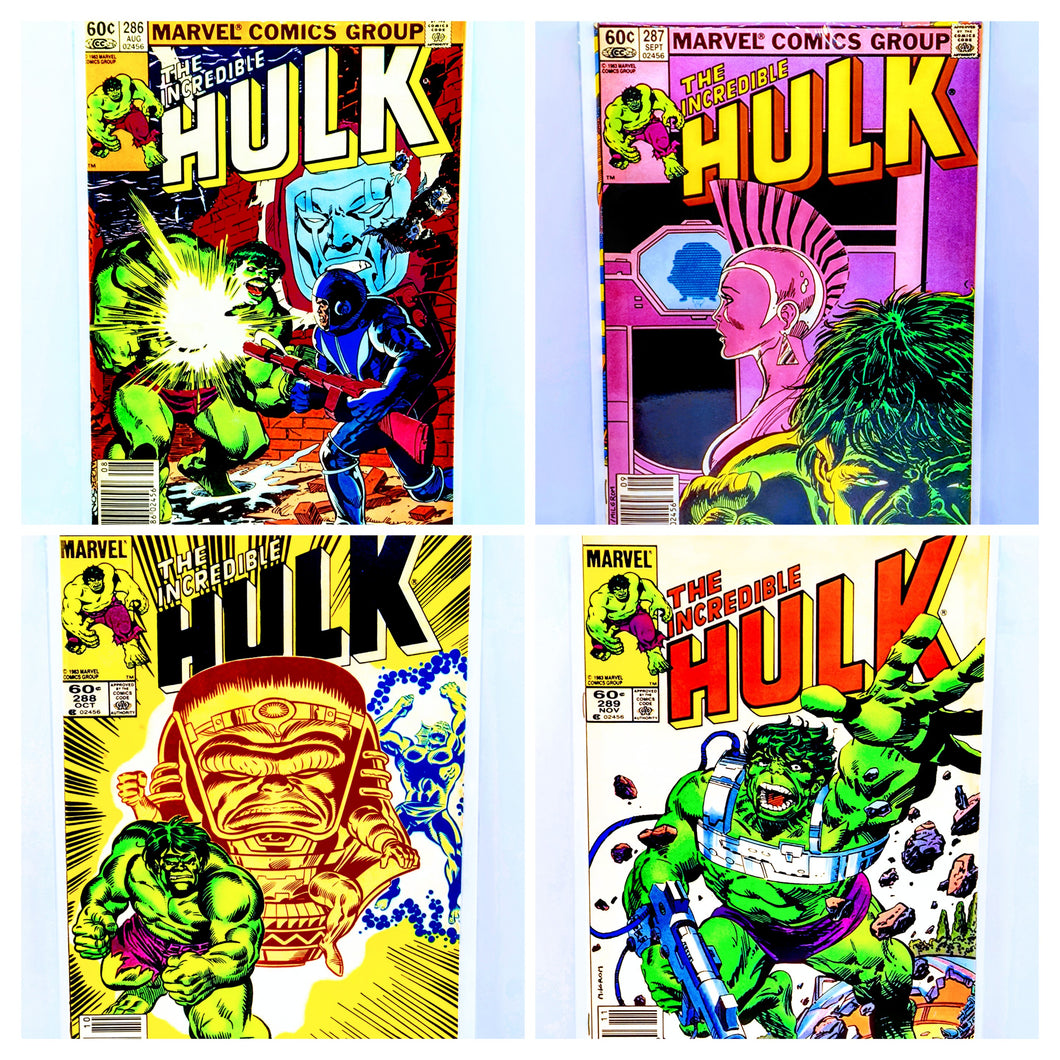 The Incredible Hulk #286-#289 Bundle Set