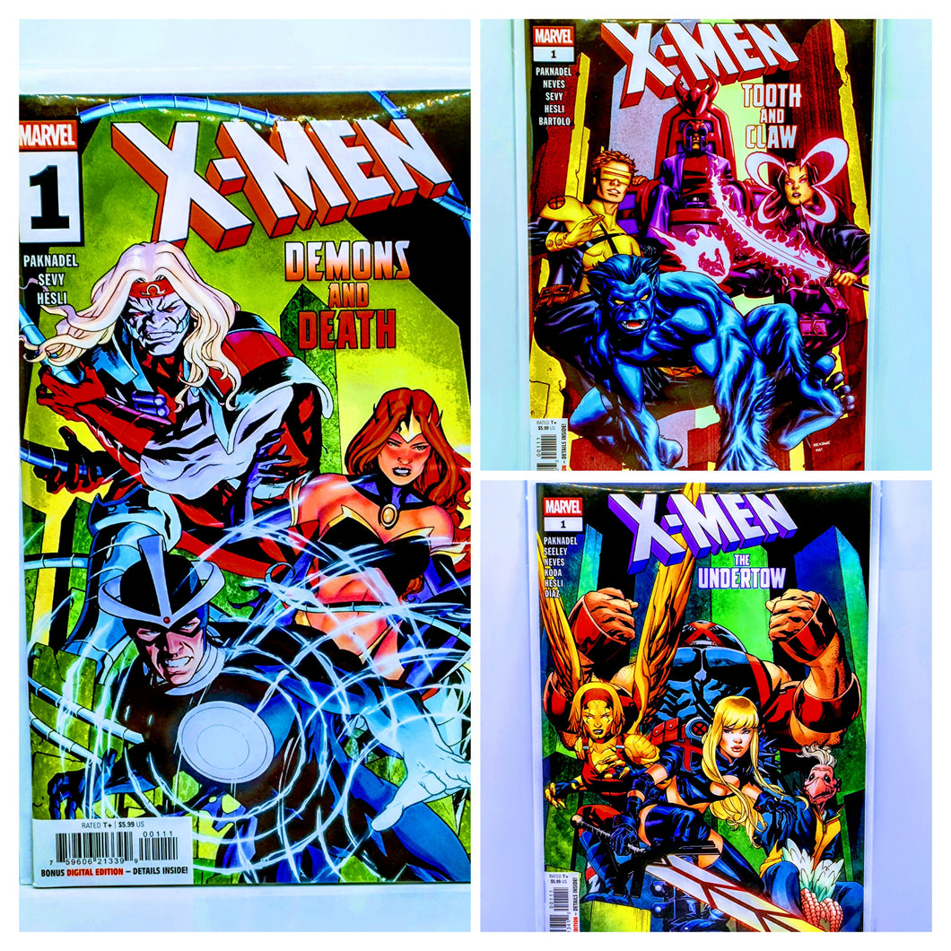 X-Men #1: Demons & Death/Tooth & Claw/The Undertow Bundle Set