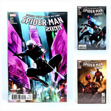Load image into Gallery viewer, Three comic book covers featuring Spider-Man 2099 on a white background
