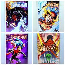 Load image into Gallery viewer, Four comic book covers featuring 'Superior Spider-Man' on a light blue background.

