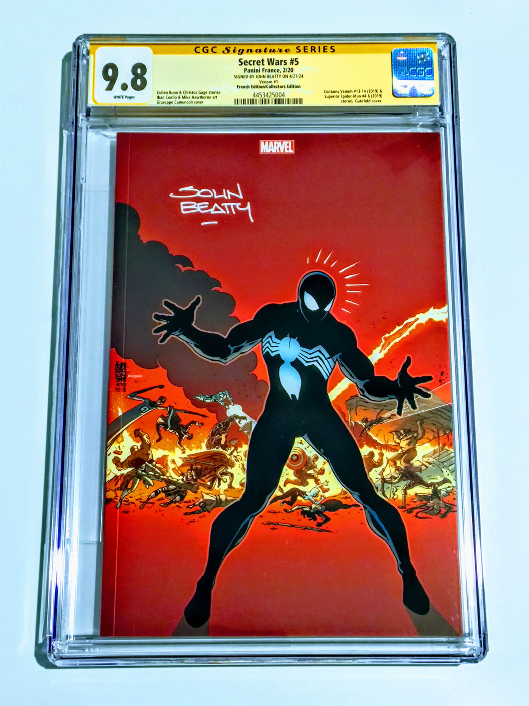 Secret Wars #5 Panini Virgin Variant CGC SS