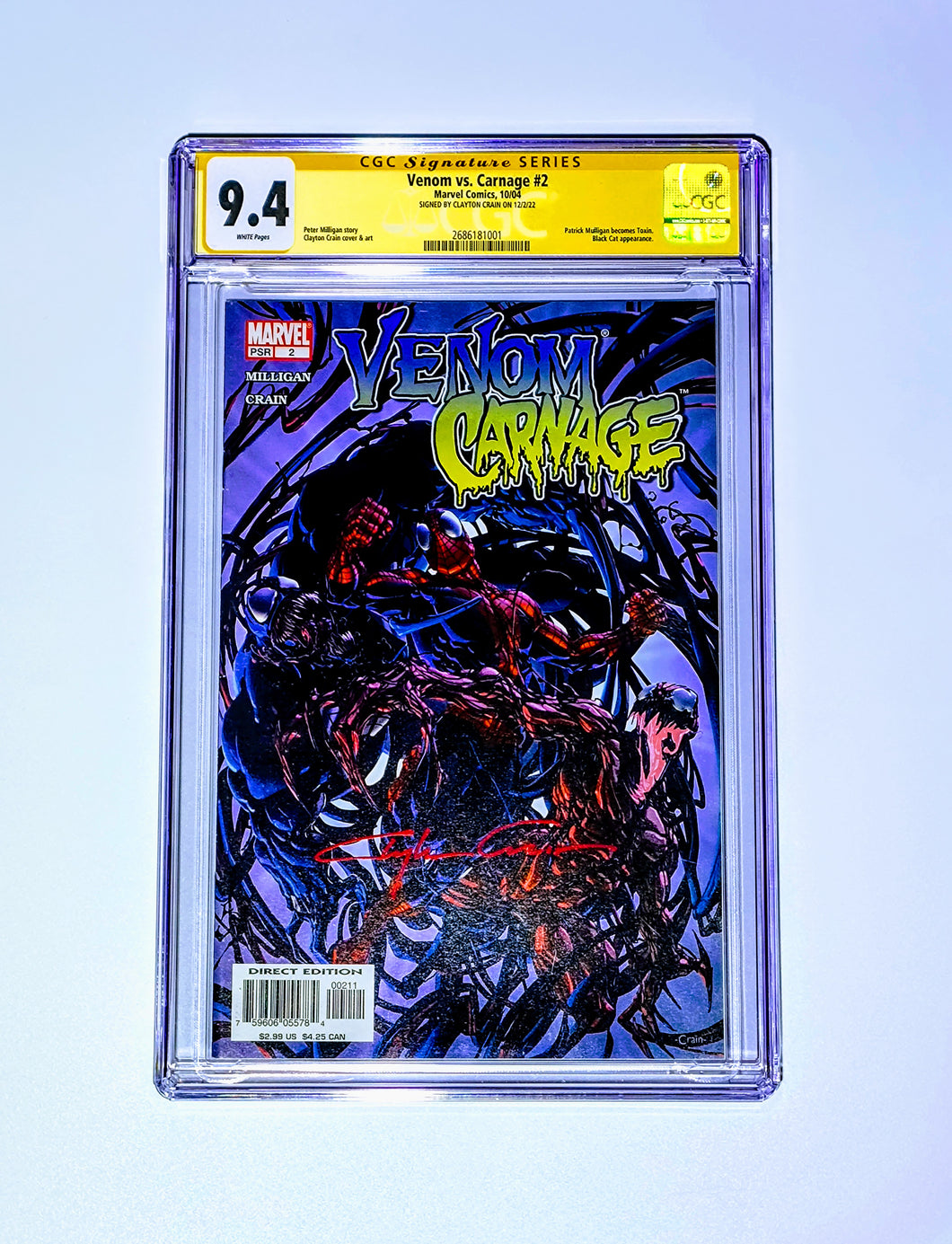 Venom VS Carnage #2 CGC SS