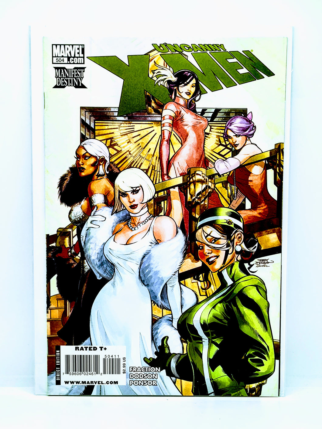 Comic book cover featuring a group of female superheroes from X-Men with Marvel branding.