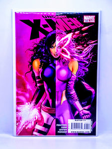Comic book cover featuring a superheroine with pink and purple powers on a black background