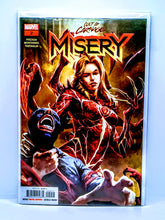 Load image into Gallery viewer, Comic book cover featuring a woman with red hair and a dark background, titled &#39;Misery&#39;.
