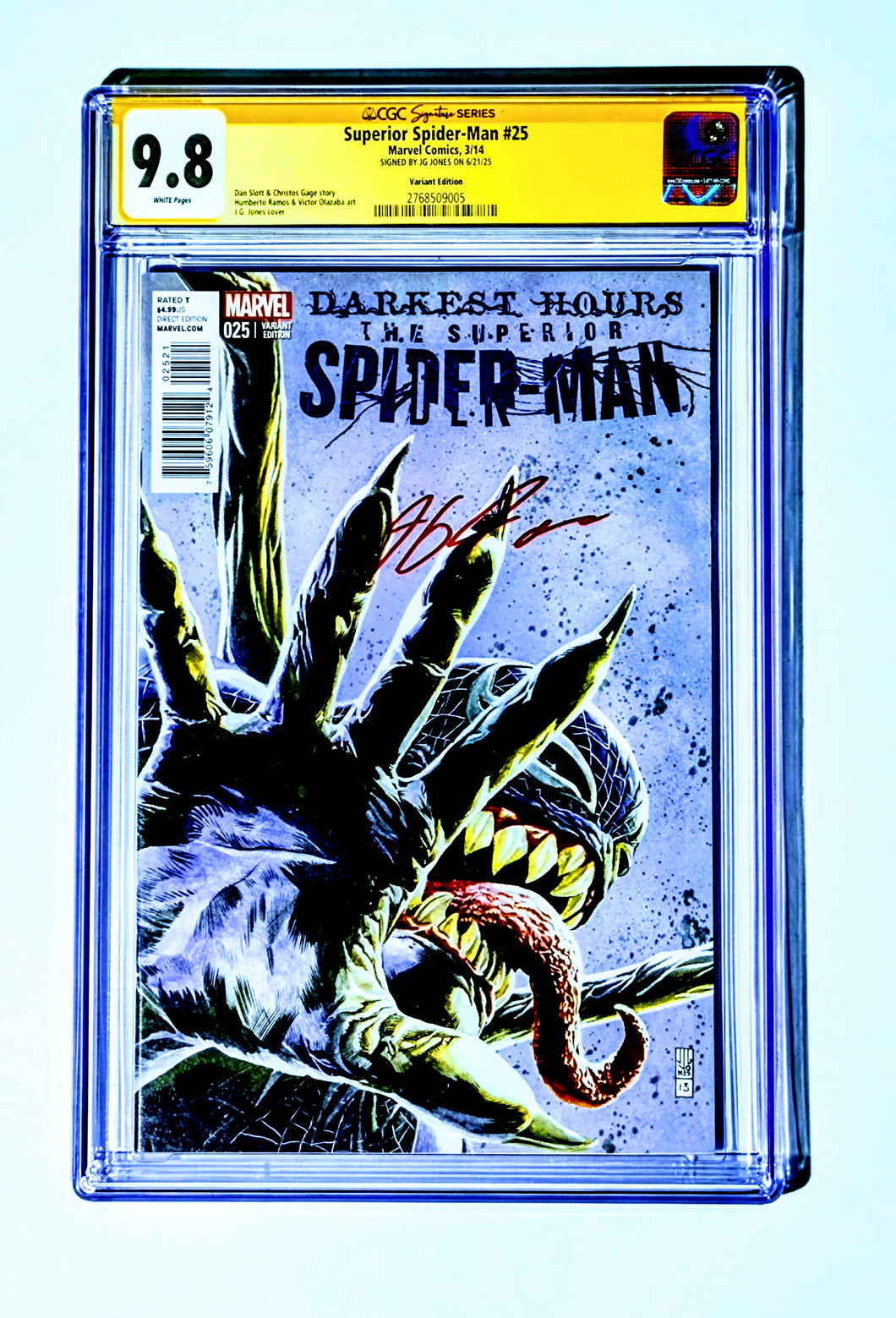 The Superior Spiderman #25 J.G. Jones Incentive Variant CGC SS