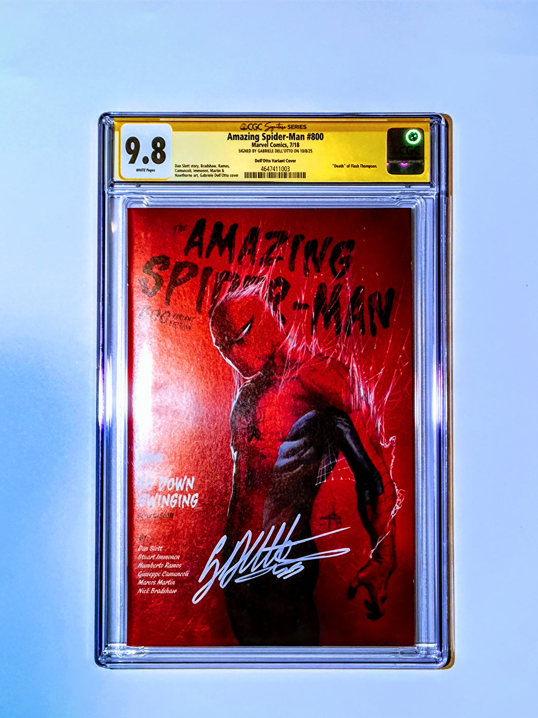The Amazing Spiderman #800 Dell Otto Incentive Ratio CGC SS