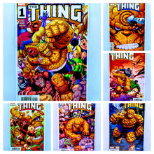 Load image into Gallery viewer, Collection of &#39;The Thing&#39; comic book covers featuring a muscular character.
